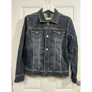 Worn Jeans Classic Trucker Denim Jean Jacket Women’s Size L Y2K Retro